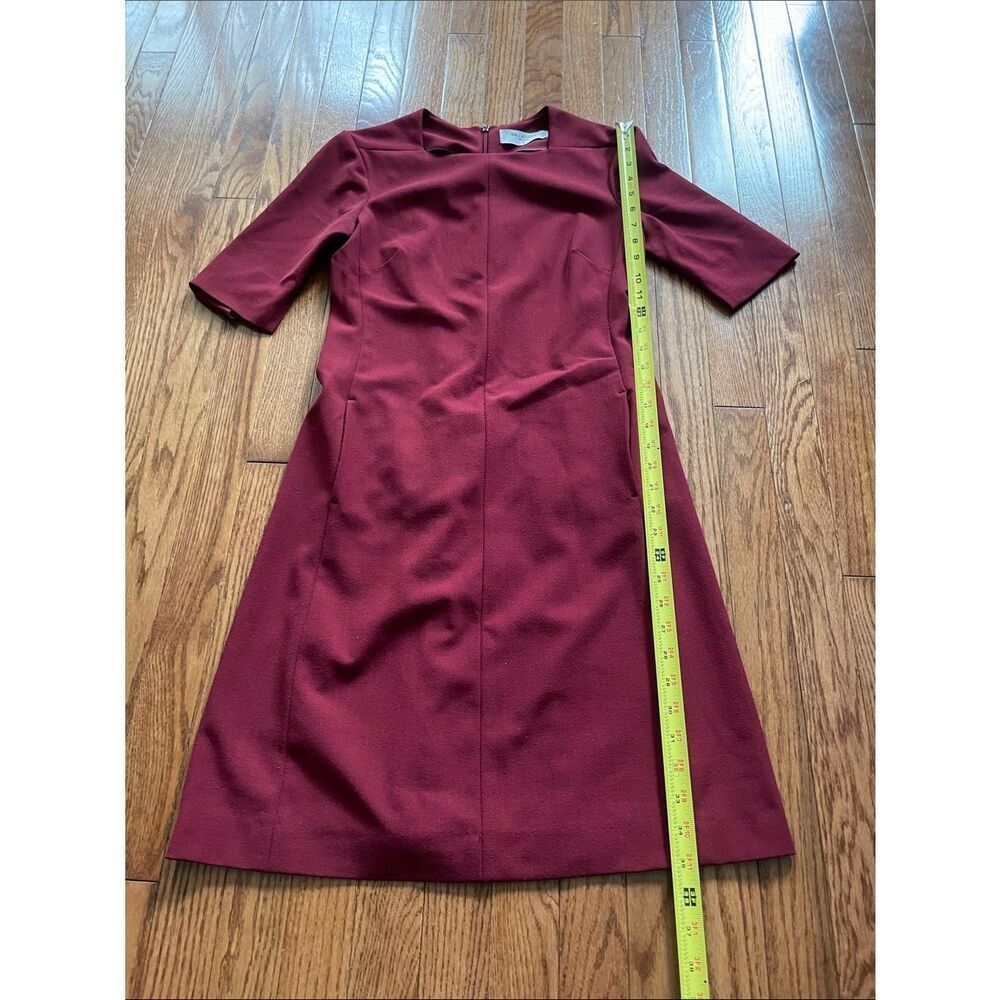 MM Lafleur Emily Dark Red Shift Dress Sz 2 - Picture 4 of 8